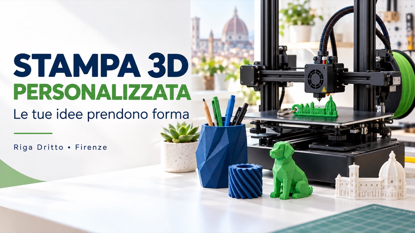 Stampa 3D personalizzata a Firenze: stampante e oggetti realizzati